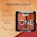 Glam21 Little One 4-in-1 Eyeshadow Palette,Little Lady - 3.5gm & Eyeshadow Brush |Pigmented, Blendable Mattes & Shimmers |Soft, Durable Brush for Flawless, Long-Lasting Eye Makeup |Combo Pack Of 2 gallery image