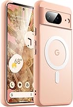JETech Magnetic Case for Google Pixel 8 6.2 Inch 2023, Compatible with MagSafe, Translucent Matte Back Shockproof Mobile Phone Case (Rose)