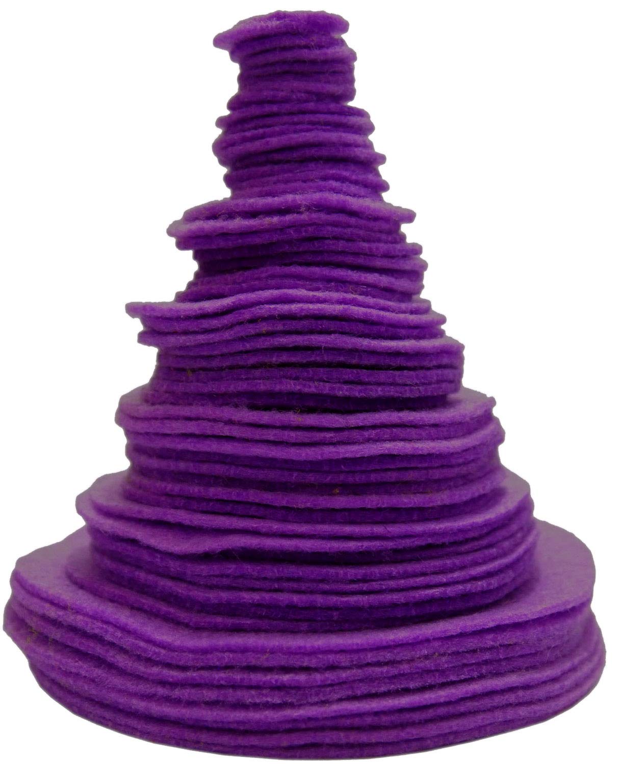Playfully Ever After Purple Craft Felt Circles (Mixed Size Pack - 56pc)