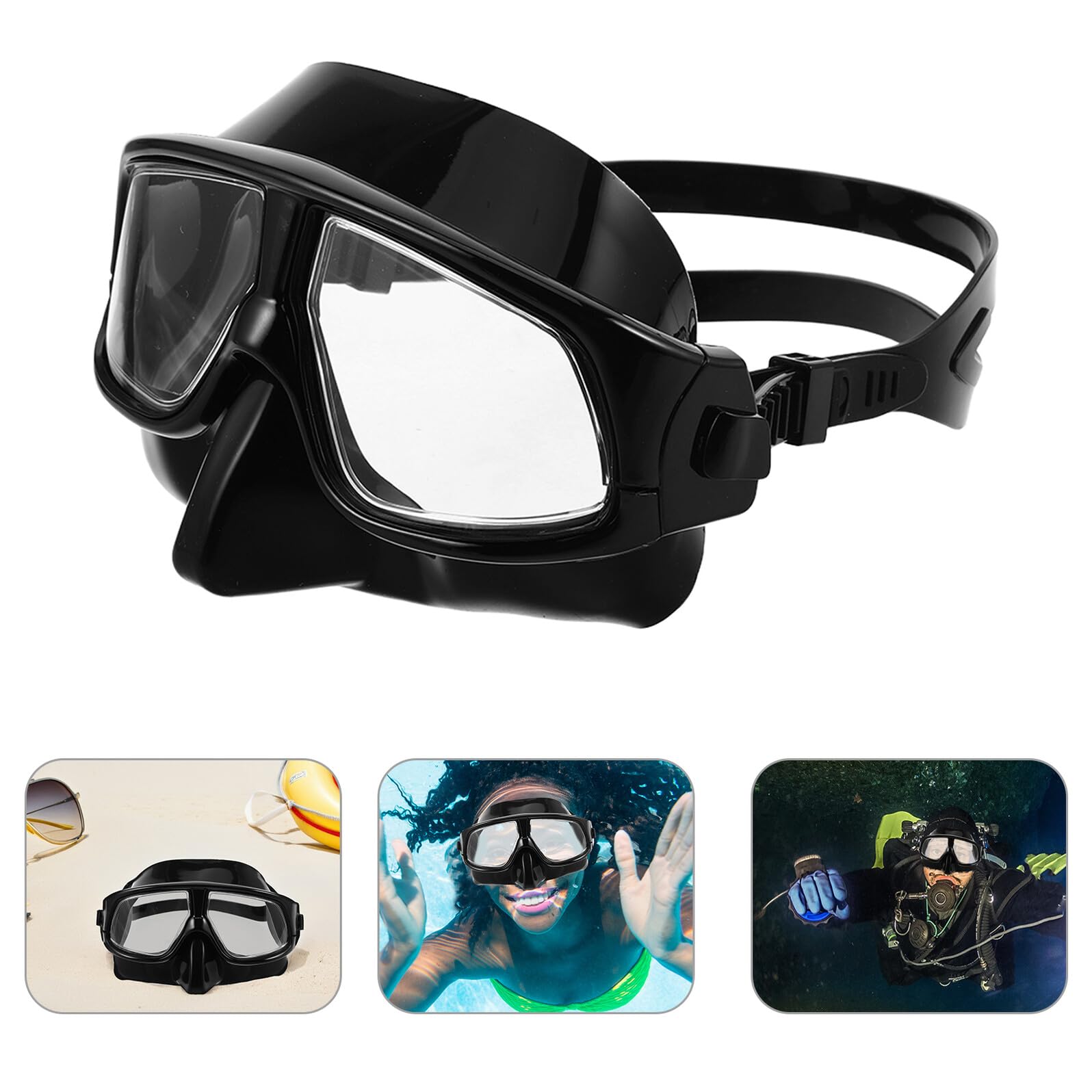 STOBAZA Máscara de Buceo Snorkel Ajustable para Adultos Diseño Volumen para Ahorro de Aire Amplia Visión Panorámica y Comodidad Ergonómica para Natación y Buceo