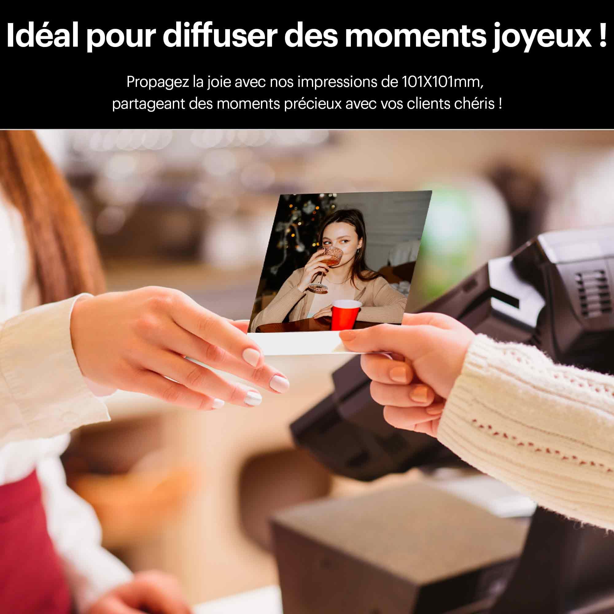 KODAK Mini Shot 4 Era Cadeau Noel 4PASS 2-in-1 Appareil Photo Instantané et Imprimante Photo Portable (10x10cm) (Lot Accessoire avec 38 Feuilles, Noir)
