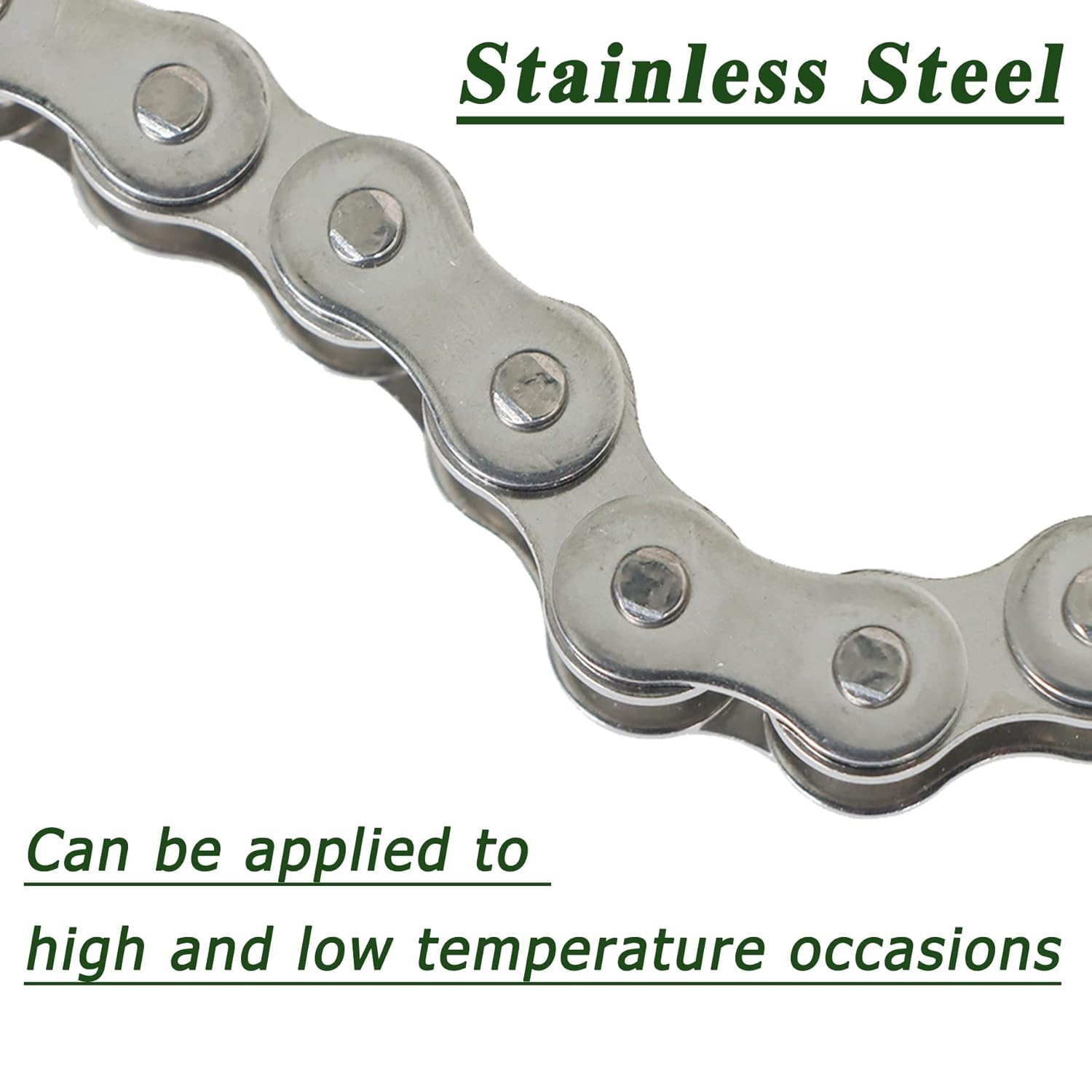 40SS 10 Feet Stainless Steel Roller Chain 240 Links with 1 Connecting Links