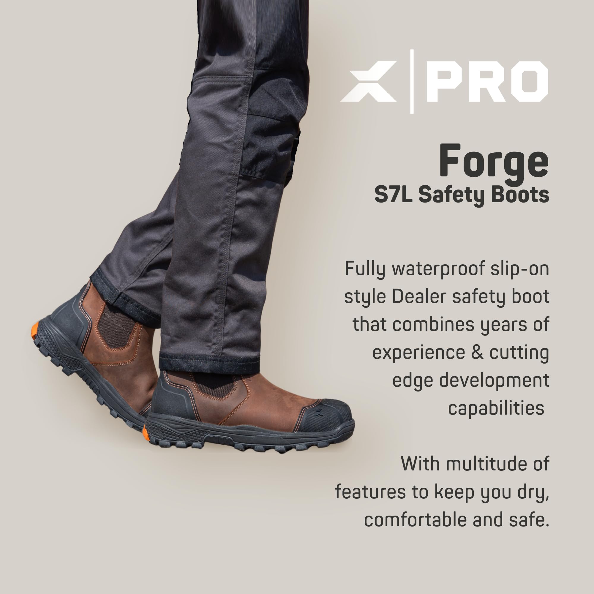 Xpert xp740 Vulcan Mens Negro Composite Toe Seguridad Distribuidor Boot