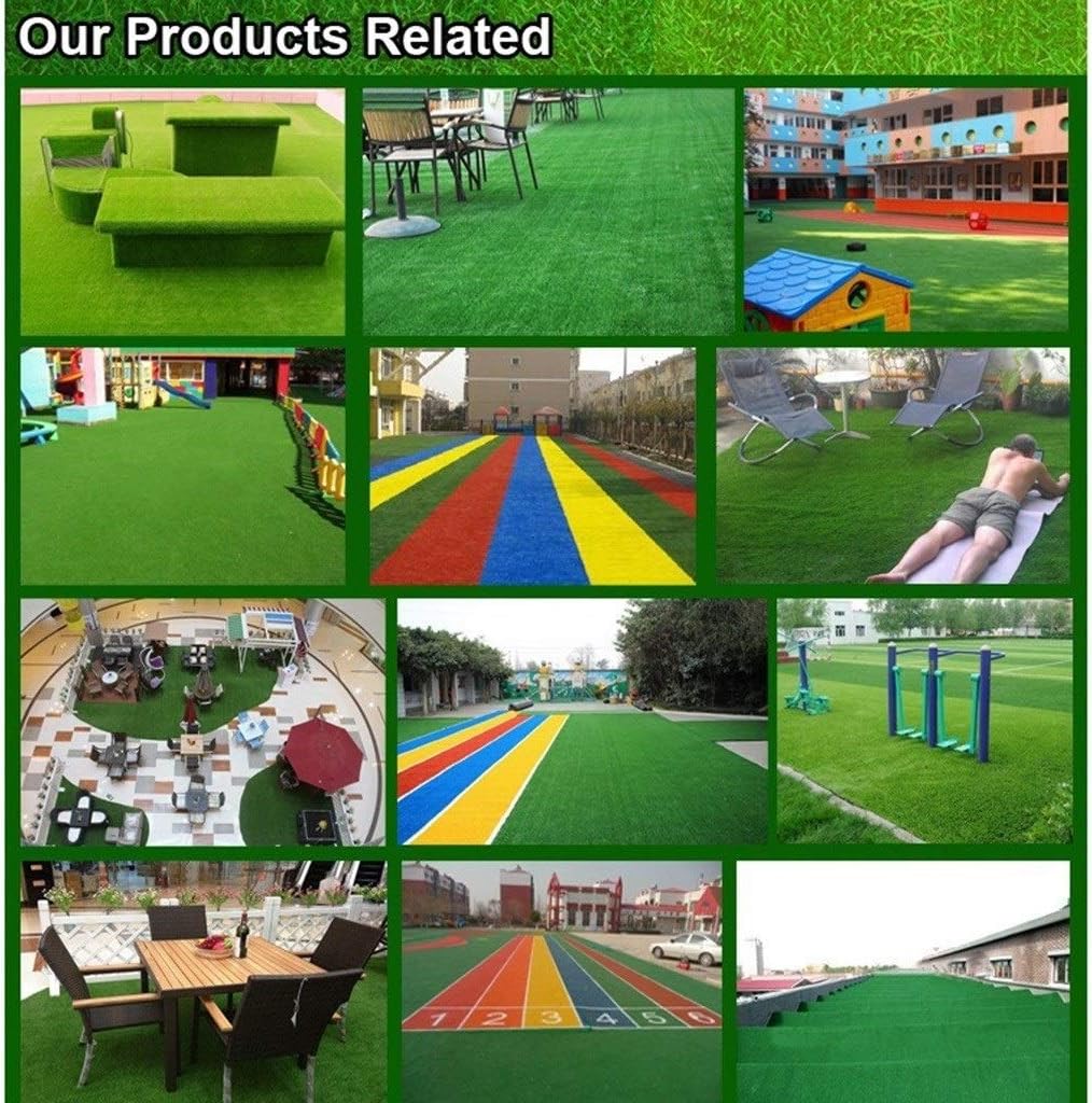Artificial Grass Patch W/Drainage Holes Rubber Backing Grass Mat |Lead-Free Fake Grass for Outdoor Décor (2m*2m)