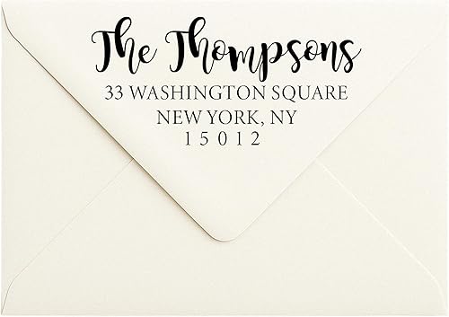 Miniatura 4 de Sello de dirección de devolución personalizado | Sello de nombre personalizado | Autoentintado o mango de madera Familiar Boda Inauguración de la