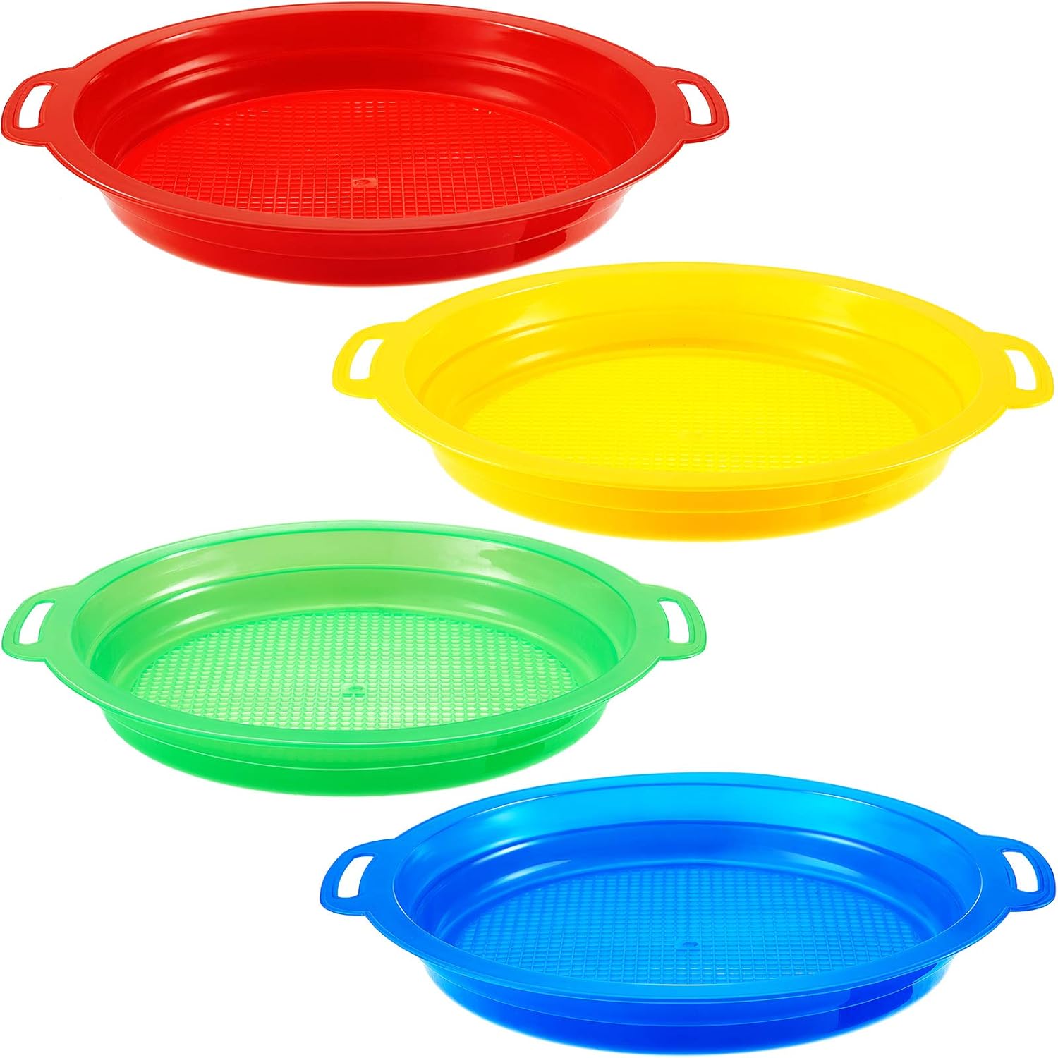 6 Pieces Plastic Sand Sifter Colorful Sand Sieves Sand