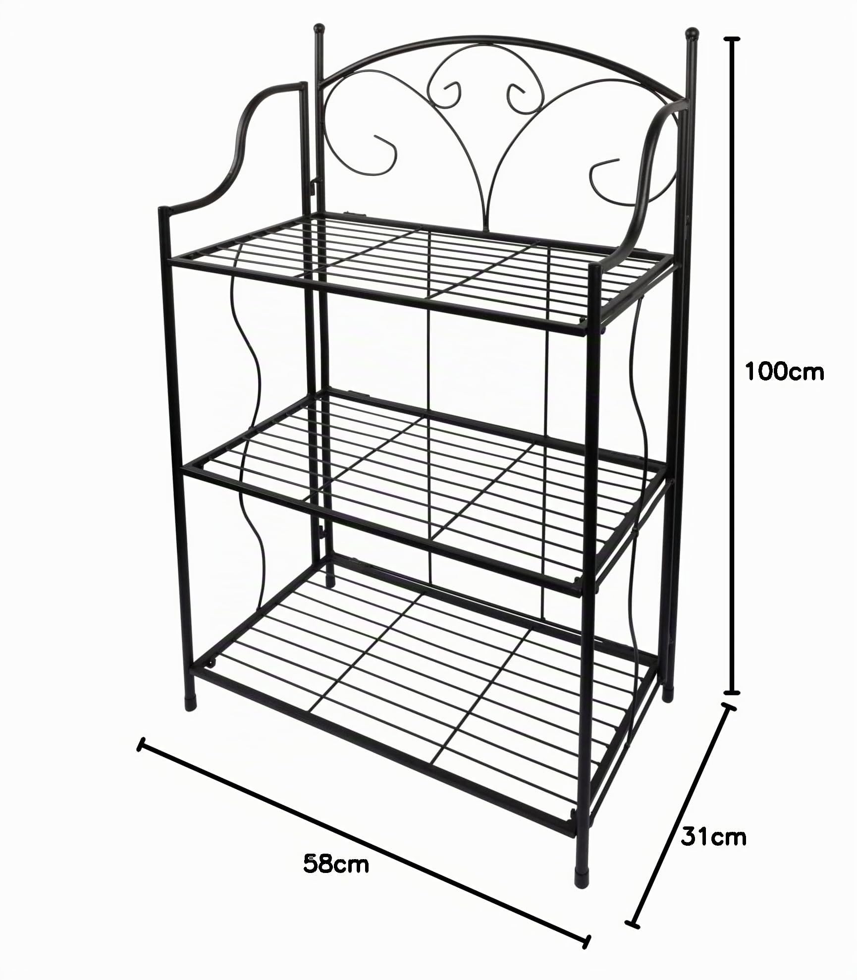 Windhager Portafiori in metallo per esterni, porta piante da balcone pieghevole, scala per fiori, scarpiera per interni ed esterni, 100x58x31cm (HxLxP)