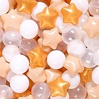 Vista 24 de GOGOSO Pelotas para hogueras de 100 unidades para niños pequeños, bolas de plástico para piscina y accesorios de fiesta rosa, decoración