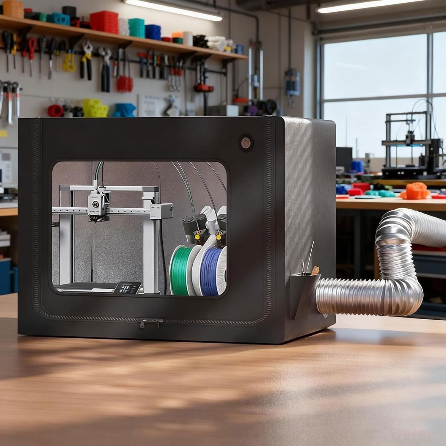 Custodia for stampante 3D con kit di ventilazione e luce LED for la stampa