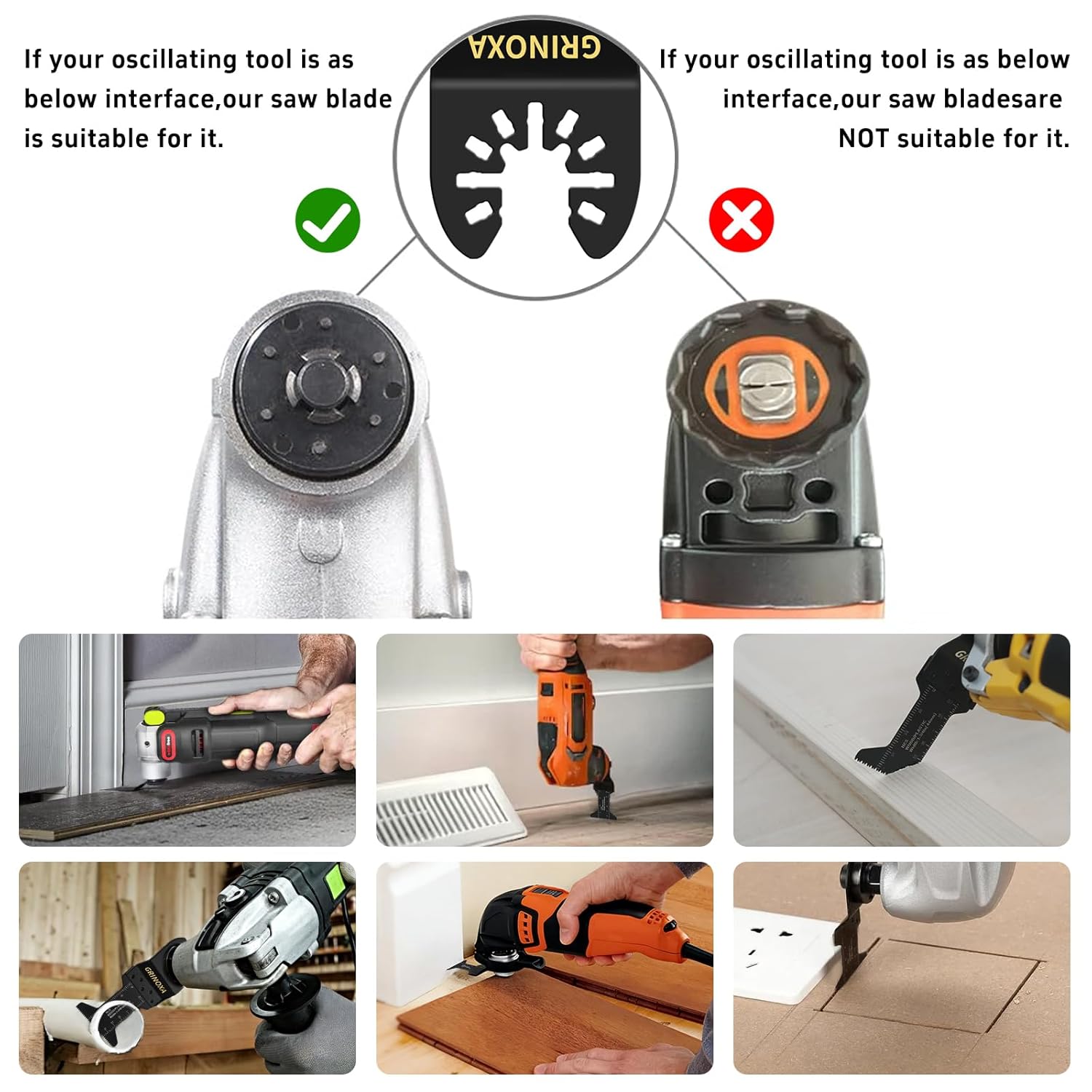 100PCS Multitool Blades Kits, Universal Oscillating Tool Blades for Wood Plastics Metal Cutting, Multitool Quick Release Oscillating Saw Blades Fit for Dewalt Milwaukee Ryobi Fein