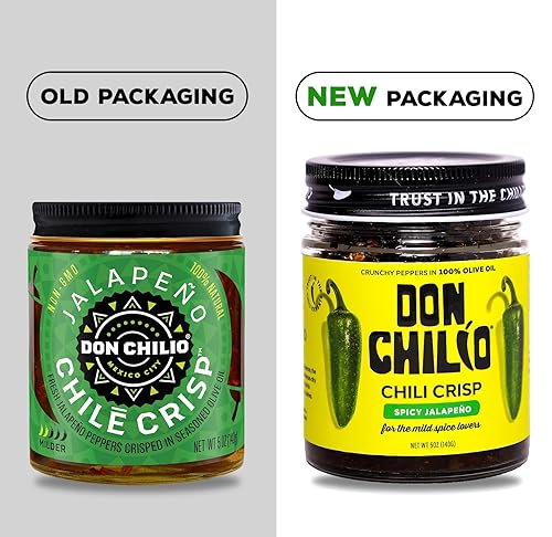 Miniatura 10 de Don Chilio Medium Heat Serrano Mexican Chile Crisp, 5 onzas, paquete de 3  Chile serrano frito en rodajas crujientes en aceite de oliva 100%