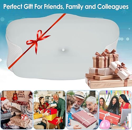 Miniatura 8 de Almohada cervical para aliviar la tensión del cuello, almohada de apoyo de cuello de espuma viscoelástica, ergonómicas ortopédicas de espuma