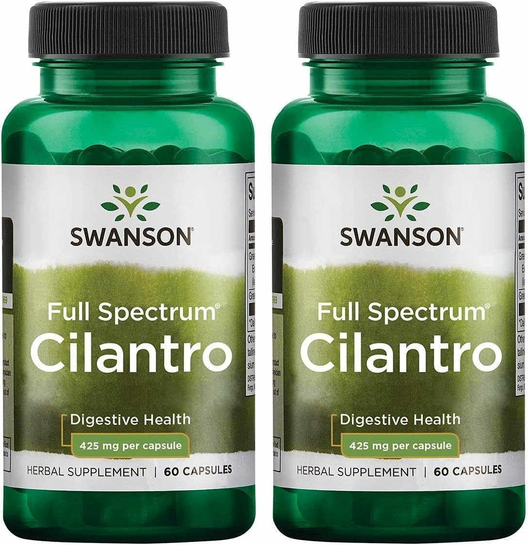 Swanson Full Spectrum Cilantro (Coriander), 425 mg, 60 Capsules, 2 Pack 60 Count (Pack of 2)