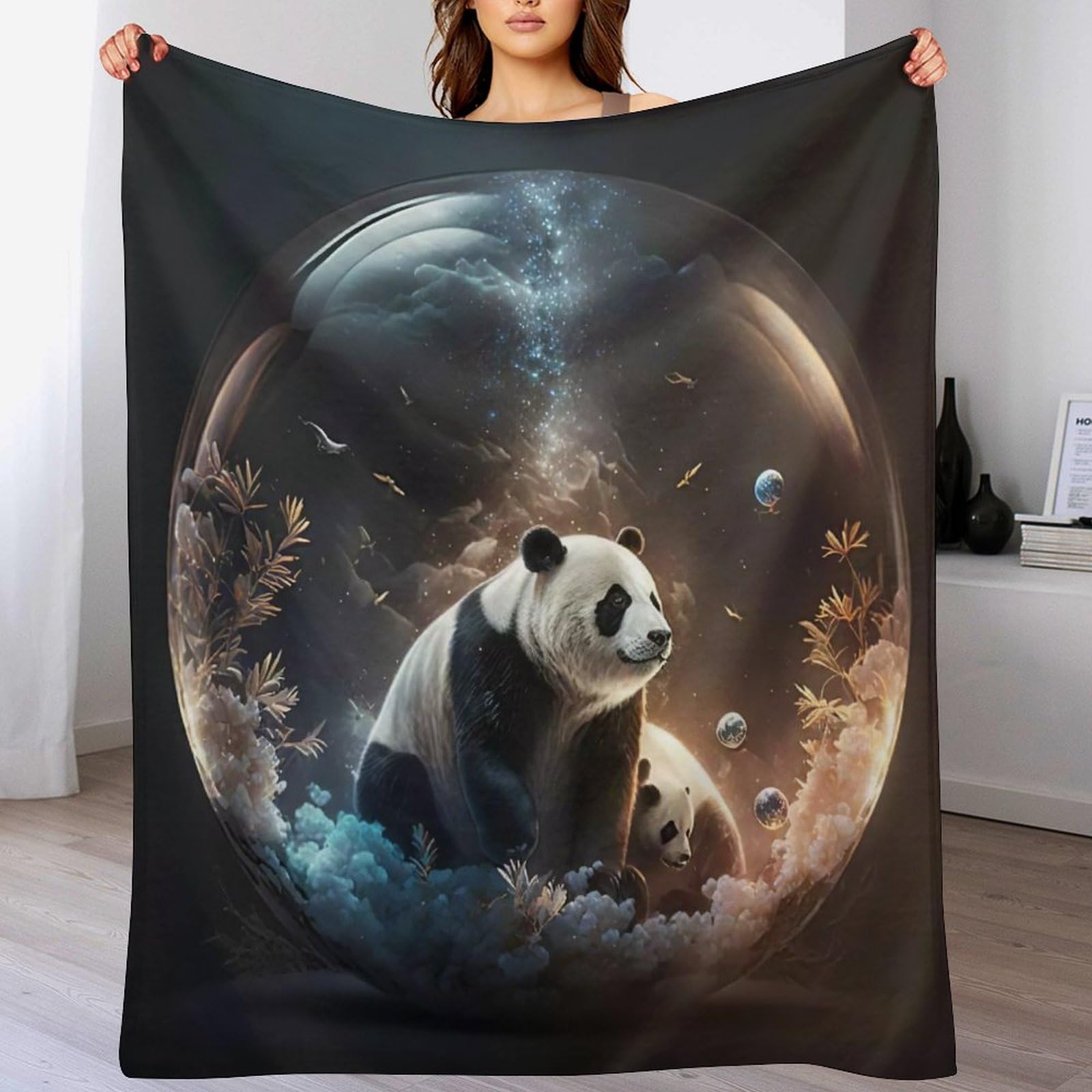 Couverture en flanelle panda de qualité supérieure douce et durable