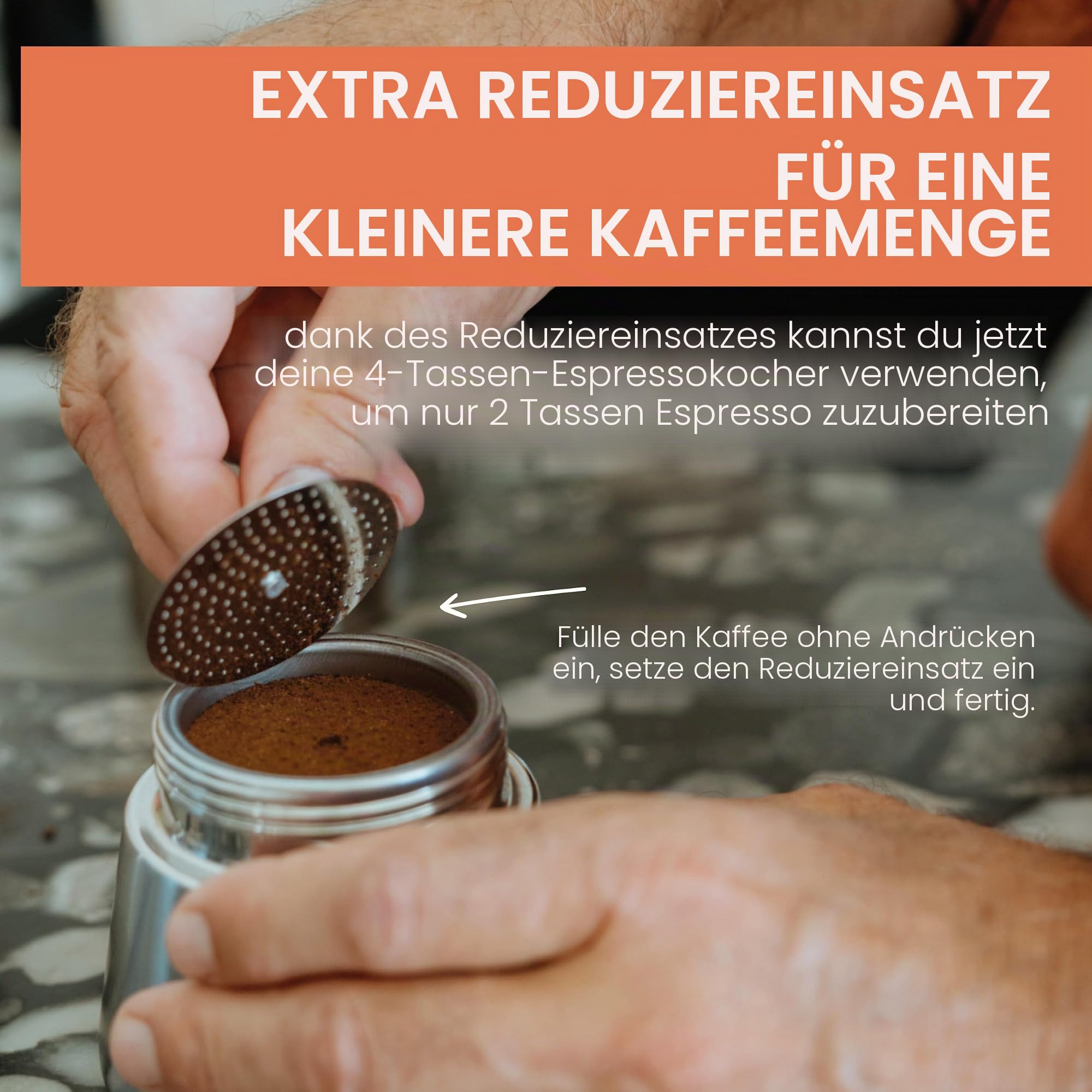 Groenenberg Spar Set 3 | Espressokocher Induktion 4 Tassen + Kaffeemühle manuell | Edelstahl Espressokanne (200ml) + Handkaffeemühle