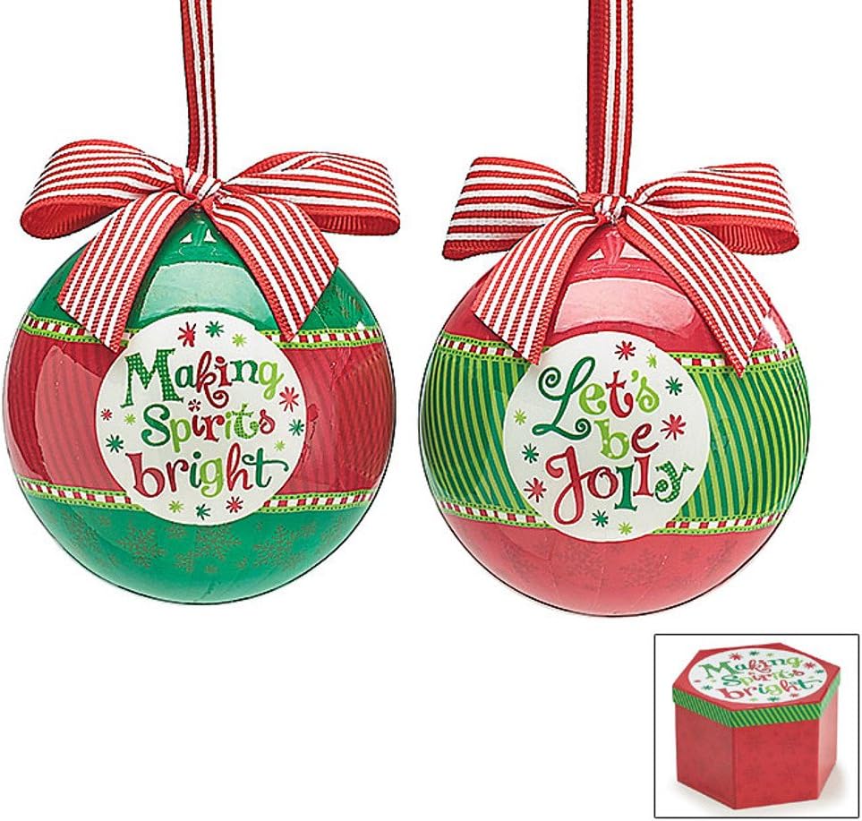 Let's be Jolly & Making Spirits Bright Christmas Tree Ball