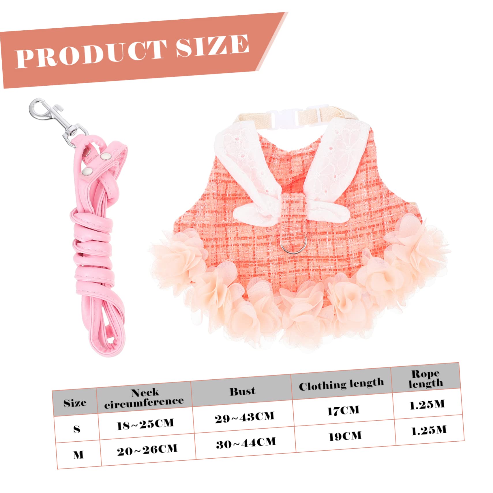 Supvox 3sätze Mit Atmungsaktives Bunny Geschirr Für Haustiere Stylisches Und Bequemes Bunny Outfit Orange Für Ausflüge Und Tägliche
