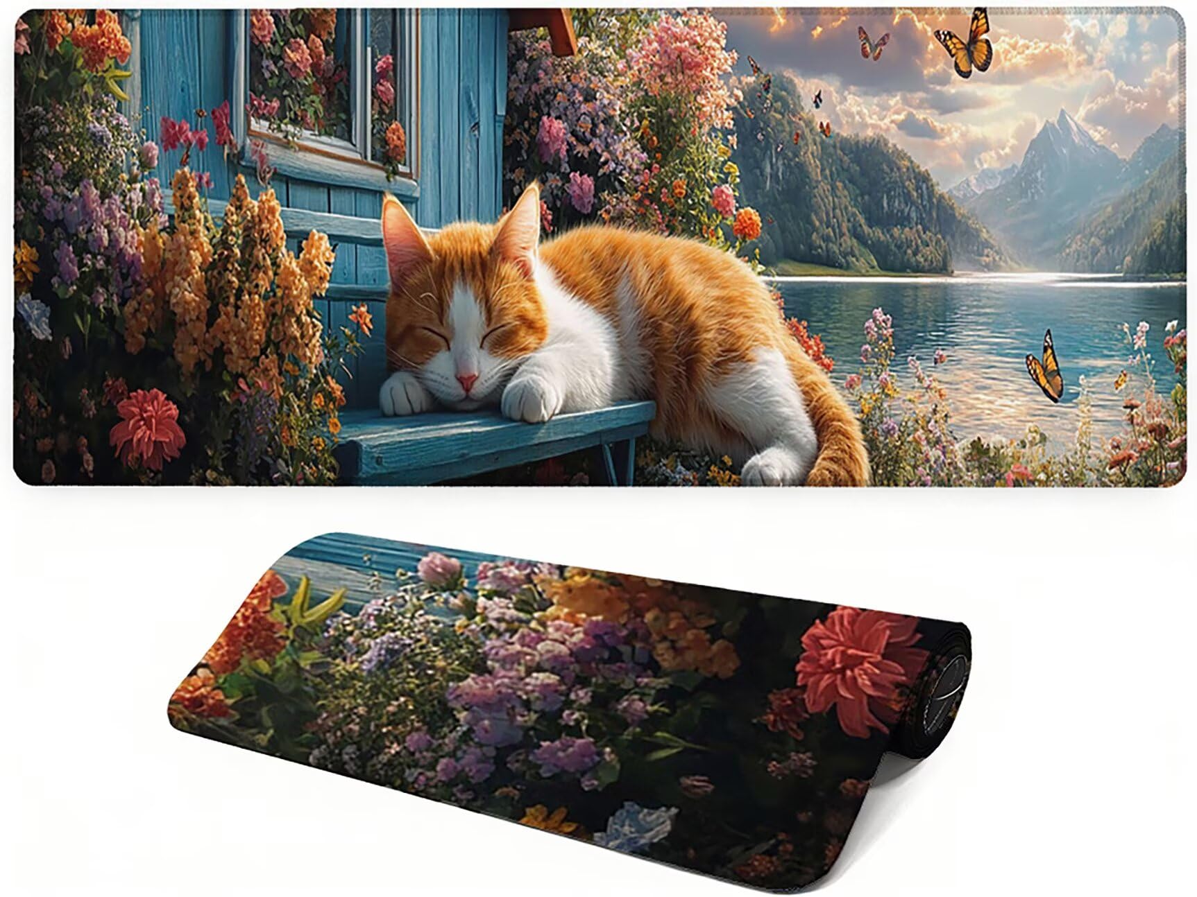Podkładka pod mysz Lejnlnng XXL - 120x60cm - Podkładka pod mysz dla dużych graczy, fabryczna XL antypoślizgowa gumowa mata na biurko, wodoodporna podkładka pod mysz o wysokiej precyzji i prędkości