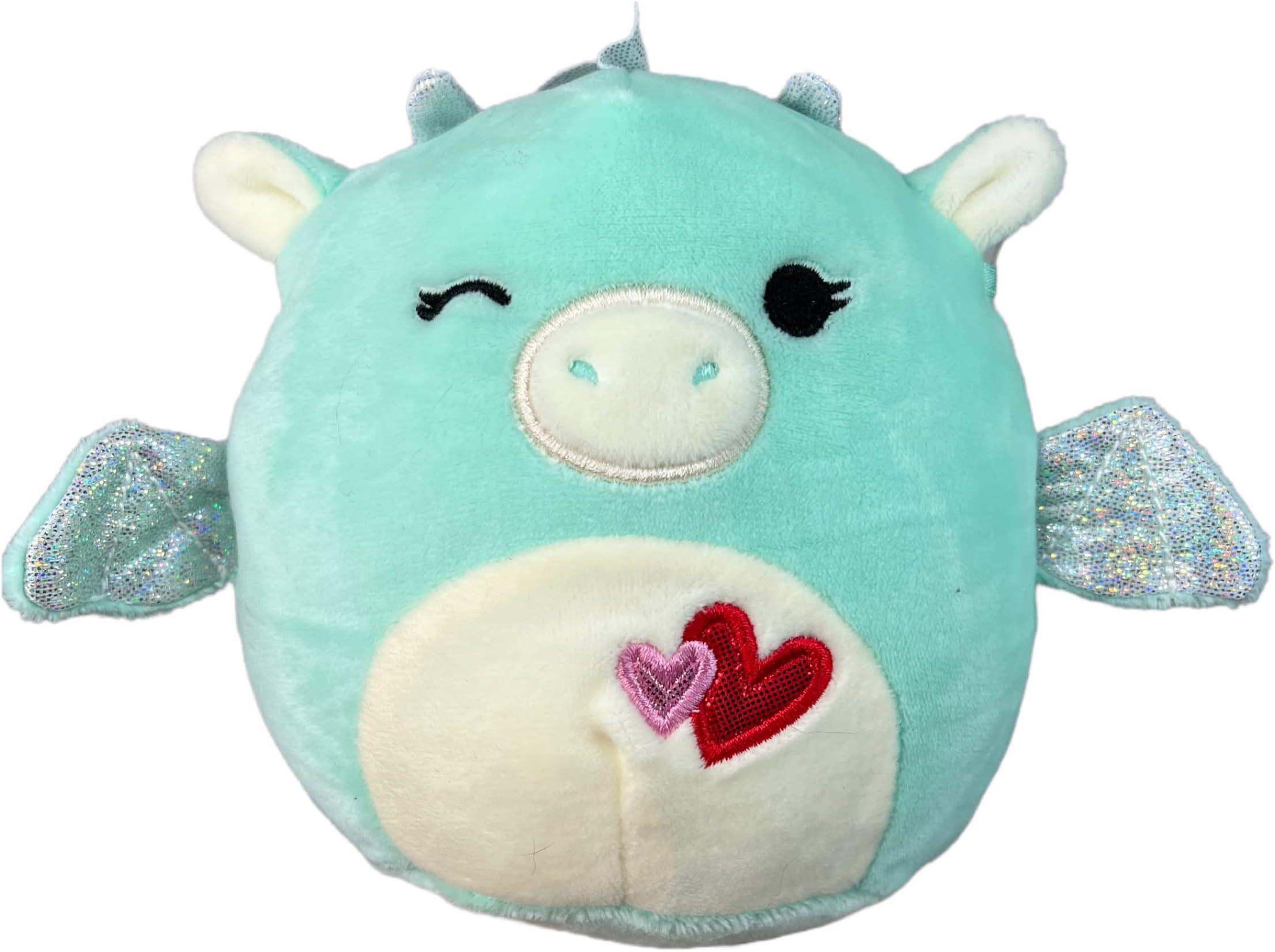 Squishmallow Official Kellytoy Valentines Squad Squishy Soft Plush Toy Animal (5 Inch, Palasha Dragon)