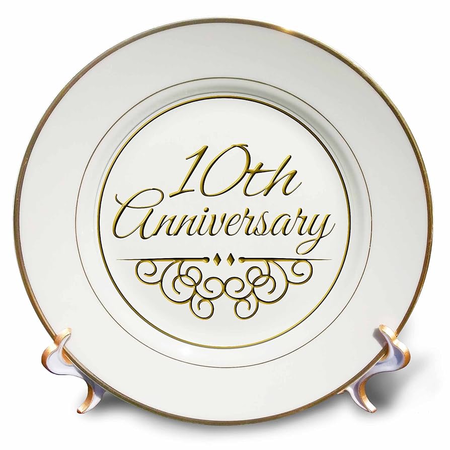 記念プレート Amazon.co.jp: 3dRose cp_154452_1 10周年記念ギフトゴールド