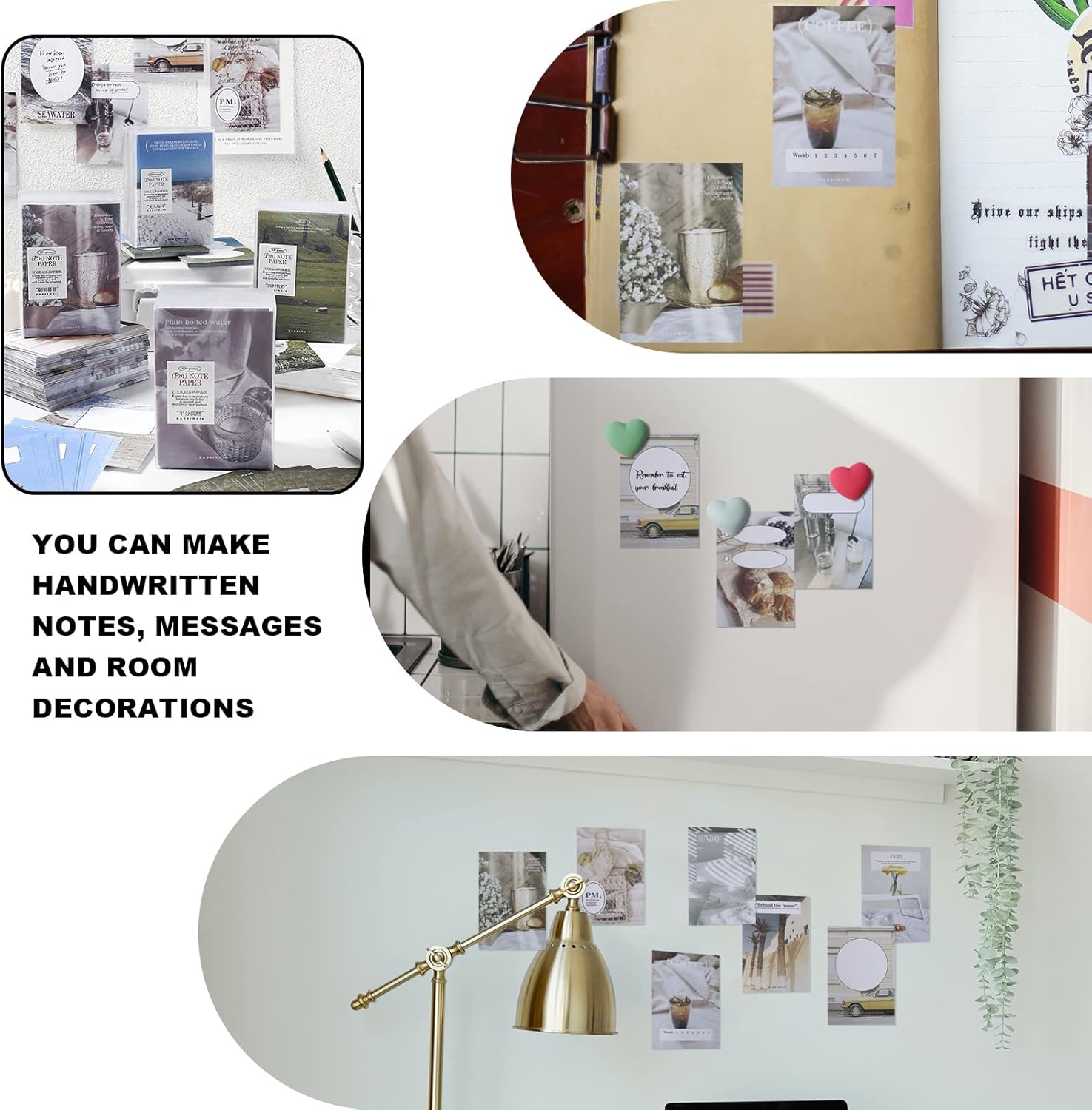 Modixun 400 Sheets Memo Scratch Pads, NonSticky Memo Pad with 1 Roll