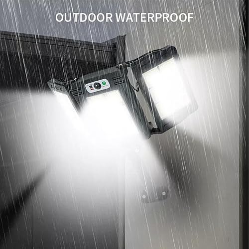 Miniatura 3 de 1 paquete de luces solares para exteriores  Luz de estacionamiento comercial con control remoto  Del atardecer al amanecer  Sensor de movimiento