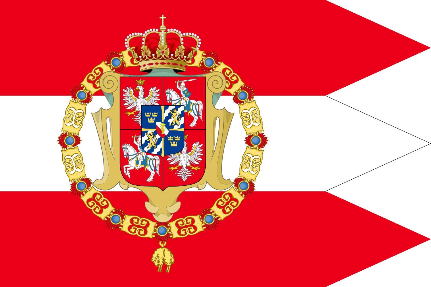 Chorągiew królewska drapeau historique grand modèle résistant au vent