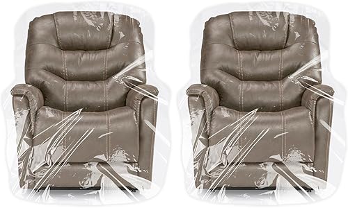 TRINKA 2 fundas de plástico para muebles, 4 milésimas de pulgada de grosor, resistentes al polvo, 65 x 43 x 35 pulgadas, protectores de sillas