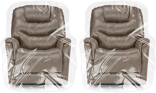 TRINKA 2 PCS Plastic Furniture Covers for Storage, Dust-Proof Moving Bags