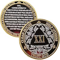 Vista 20 de Silver & Gold - Medallón de Alcohólicos Anónimos de 1 a 60 años (10 años (X)) Cápsula AA incluida