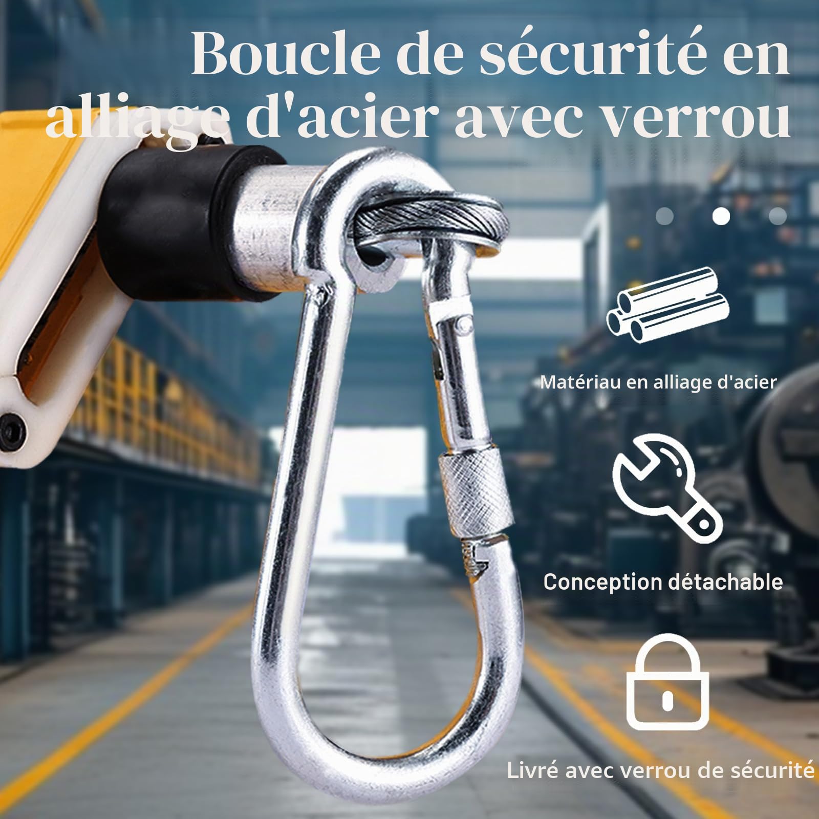 Équilibreur à Ressort Rétractable 3-5 kg, Equilibreur à Ressort 1,5m de Hauteur de Levage avec Fil Acier Epais et Crochet Equilibrage à Ressort en Métal pour Ateliers et Usines