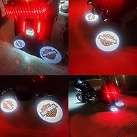 Vista 3 de 2 luces LED para puerta de proyector láser de sombra de motocicleta, luz con logotipo de Harley, ajuste universal V-Twin Cruiser, todos los modelos