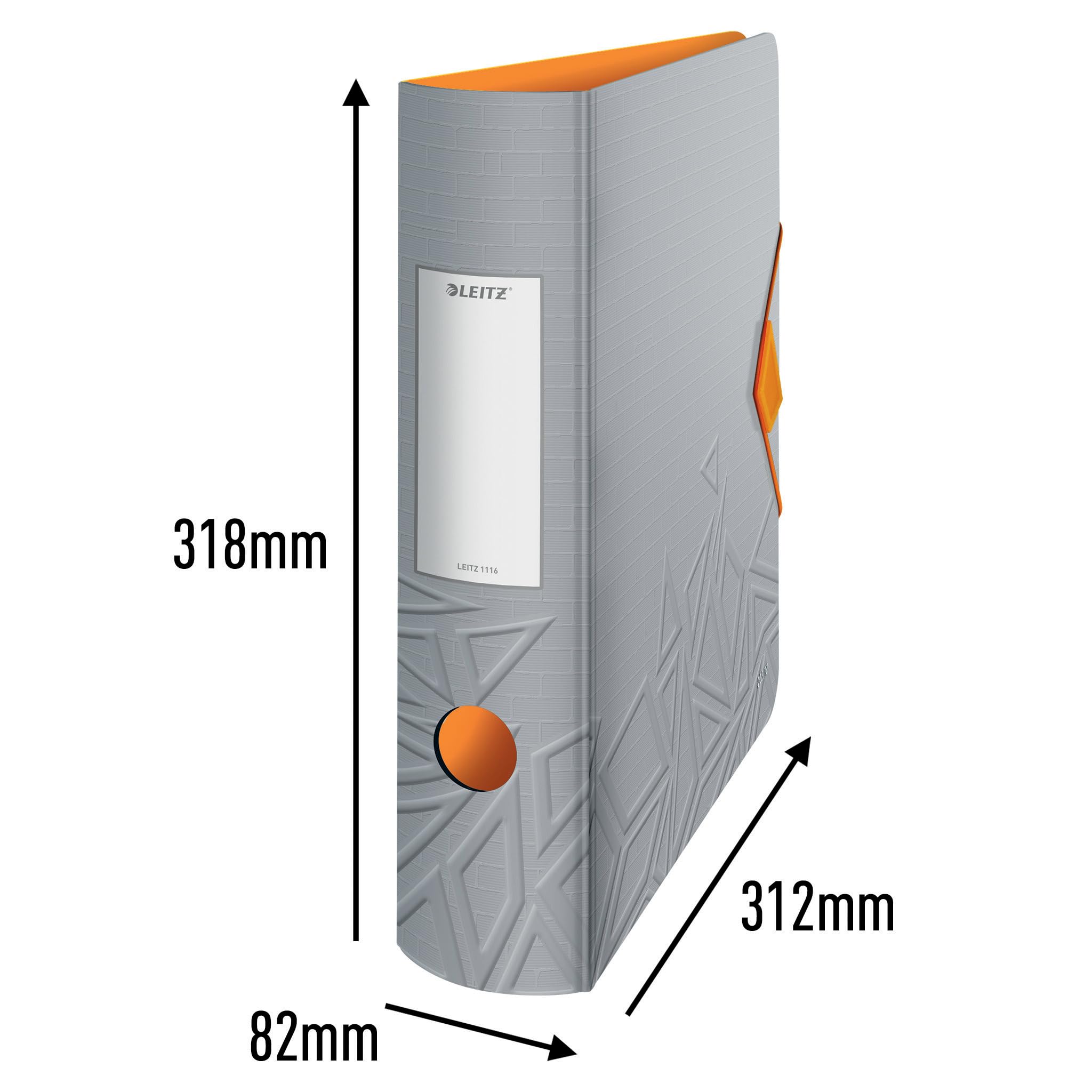 Leitz Qualitäts-Ordner 180° Active, 5er Pack, A4, Breit, Abgerundeter Rücken, 8,2 cm breit, Gummibandverschluss, Leichtes Polyfoam, Plastik-Ordner, Urban Chic Serie, Grau, 11160088