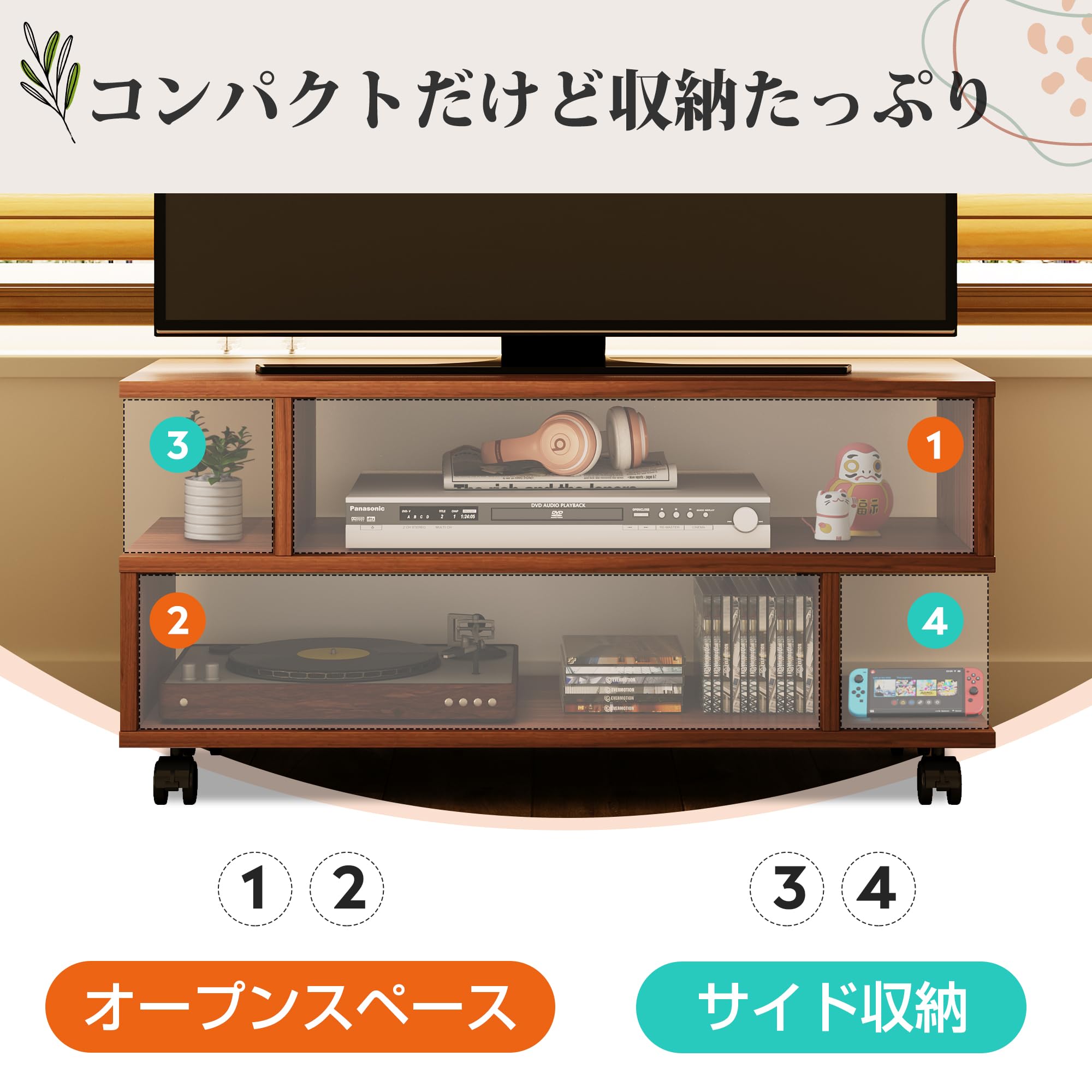 Amazon｜WLIVE テレビ台 テレビボード ローボード 24-37型対応 32型