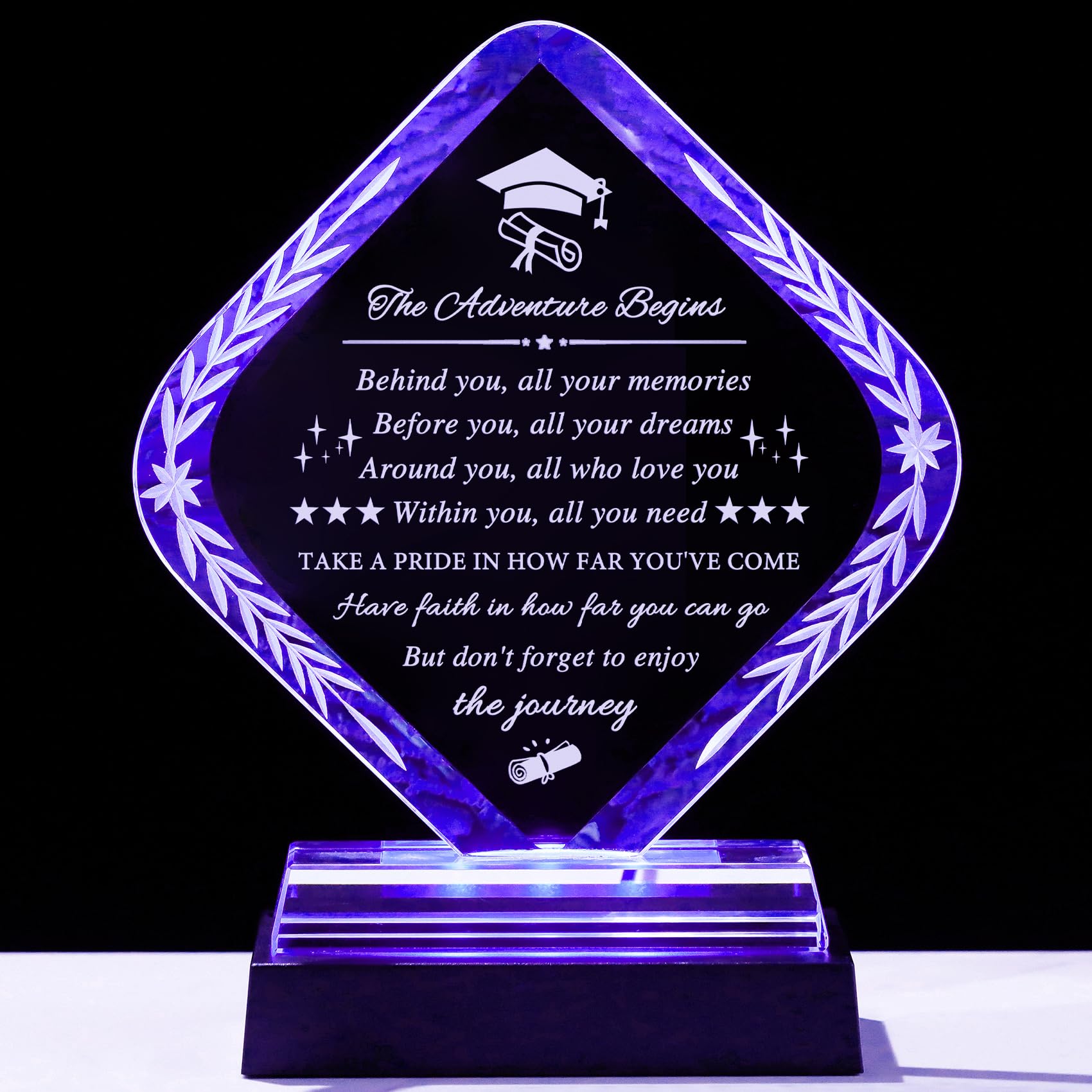 2026 Graduation Gifts for Him/Her - Class of 2026 High School College Master PHD Graduation Gifts with LED Base - Inspirational Graduation Gift for