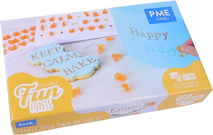 PME, Collection 2 Fun Fonts-Letter Stamping Set, Standard, Orange (FF55)