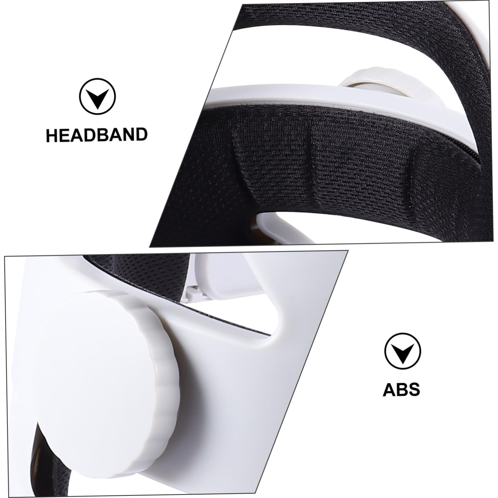 KOMBIUDA Cinturino per Visore Vr Compatibile con Visori di Seconda Generazione Regolabile e Comodo Cuscinetto per Testa Facile da Installare e Staccare Morbido e Robusto Materiale Abs