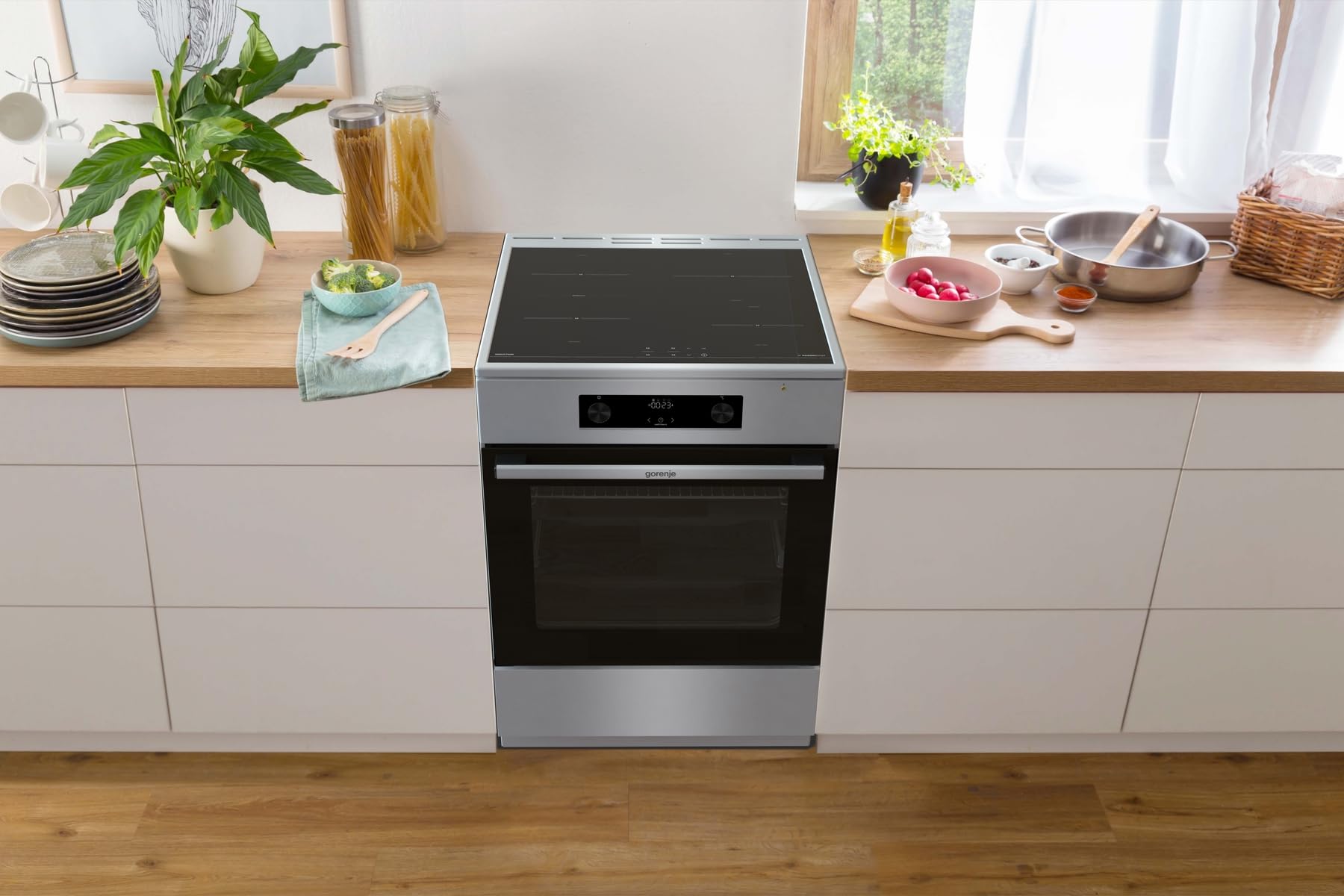 Gorenje GEIT6C60XPG Elektro Standherd 60 cm 71 Liter Induktionskochfeld Edelstahl