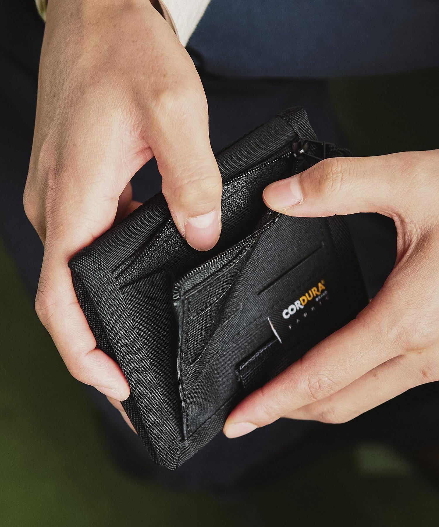 Gordon Miller 1753421 Cordura Folding Wallet Black : Amazon.com.au