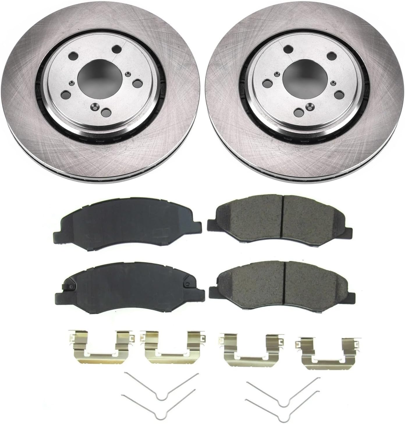 PowerStop Front Brake Kit For Honda Odyssey 2018-25 - Disc Rotors & Ceramic Brake Pads Replacement, KOE7670