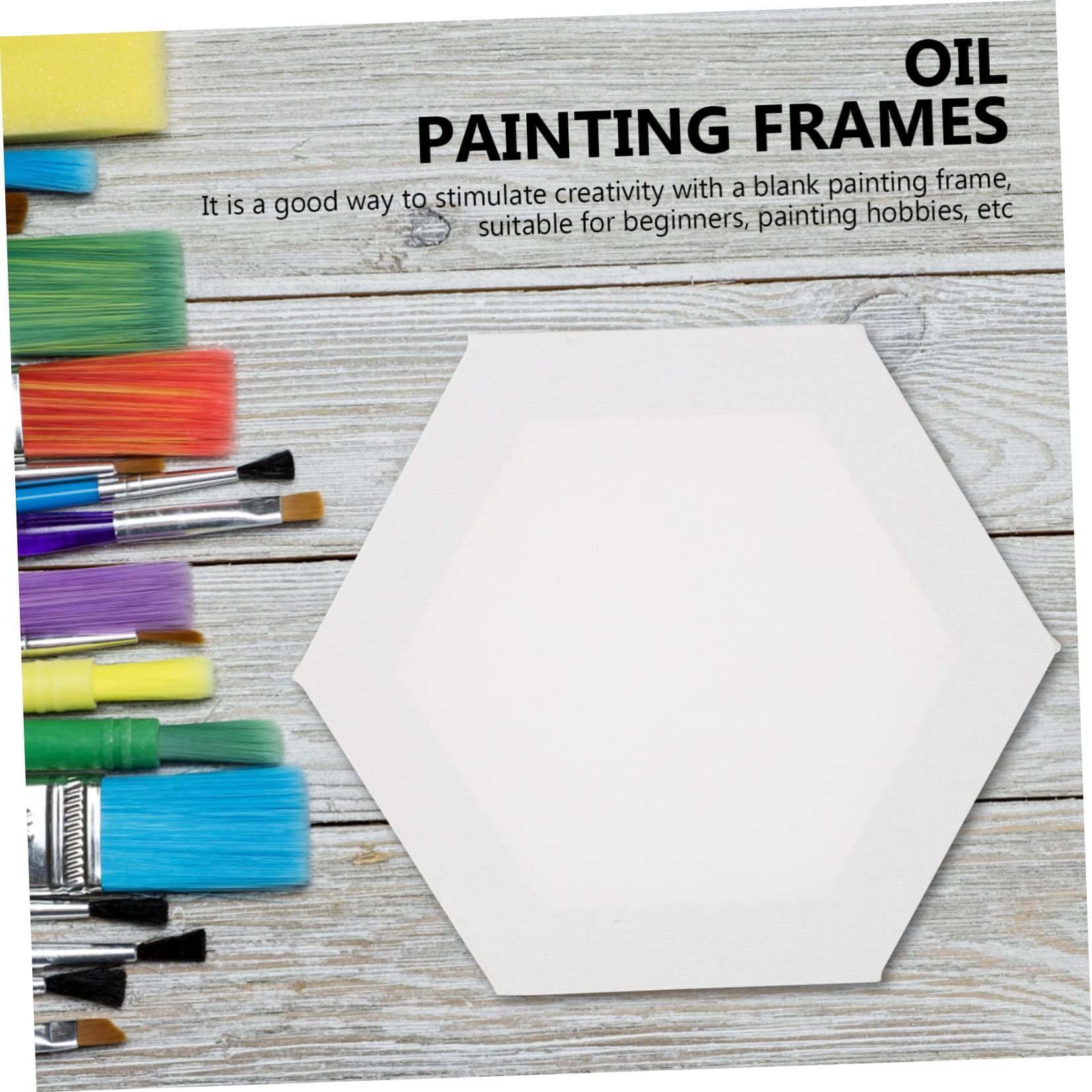 Angoily 3 Cadres Hexagonaux Toile à Peindre 40 Cm, Panneau Tableau Vierge pour Artistes, Peinture Soi-même, Cadre Toile Tendue, Loisirs Créatifs, Décoration Murale, Usage Artistique