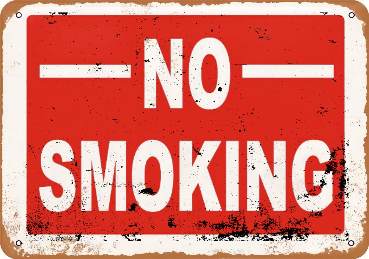 No Smoking Tin Signs Christmas Retro Wall Decor For Home Coffee Bar Funny Aluminum Sign 8x12 Inch