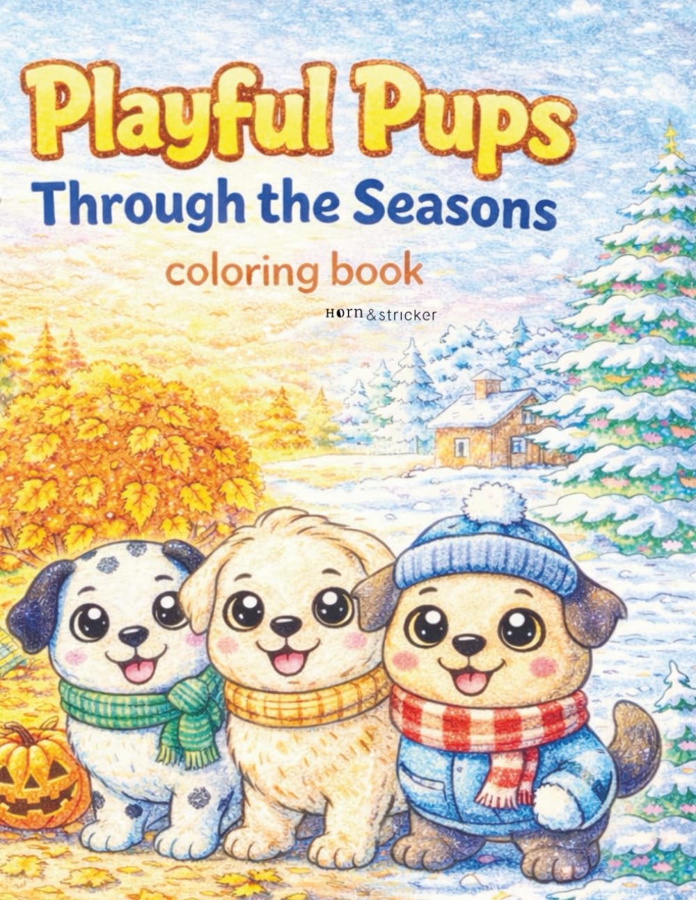 Playful Pups: Seasonal Coloring Book