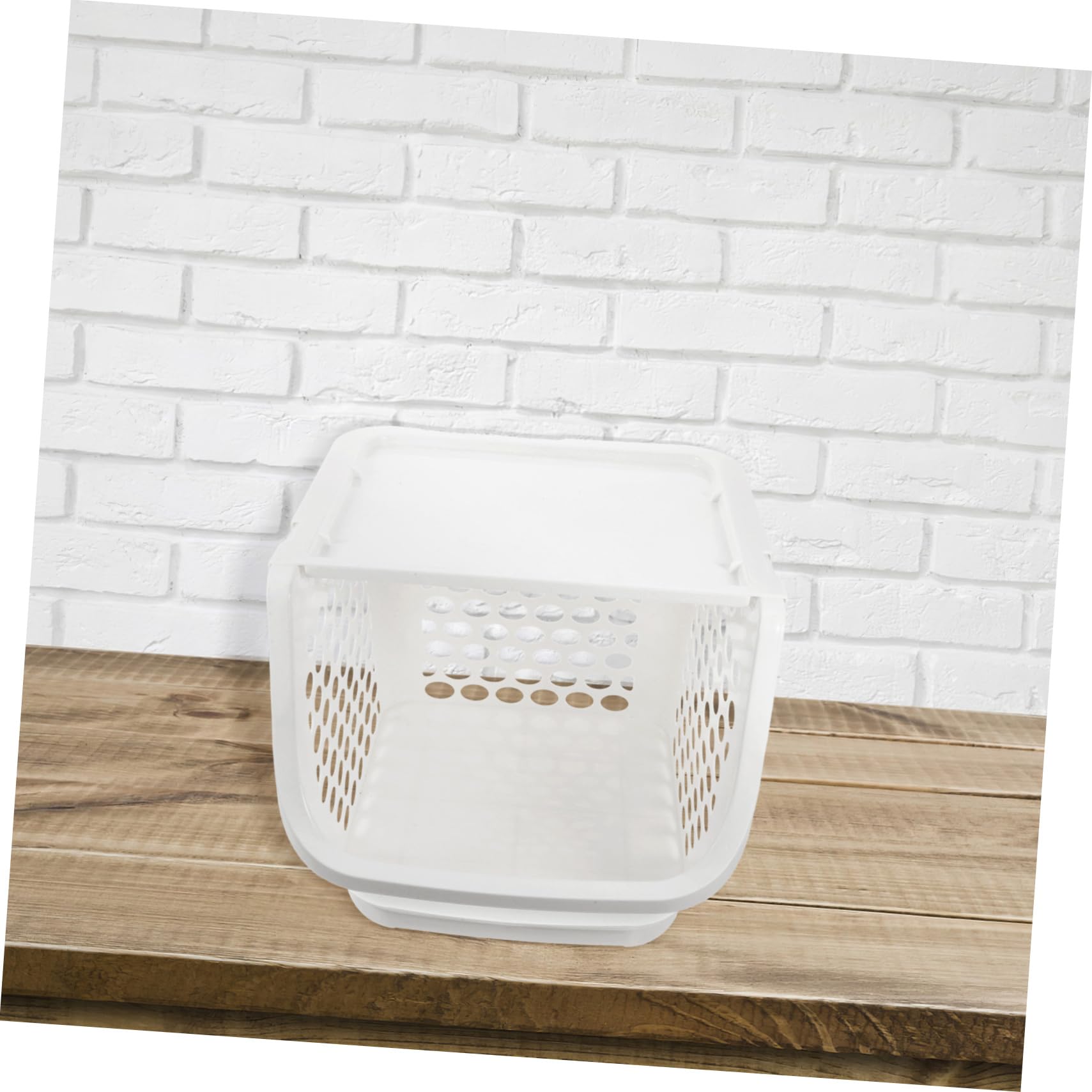 ABOOFAN Panier de Rangement Usage Polyvalent la Cuisine Empilable en Plastique Blanc Organisation du Plan de Travail Facile à Nettoyer pour Fruits et Légumes
