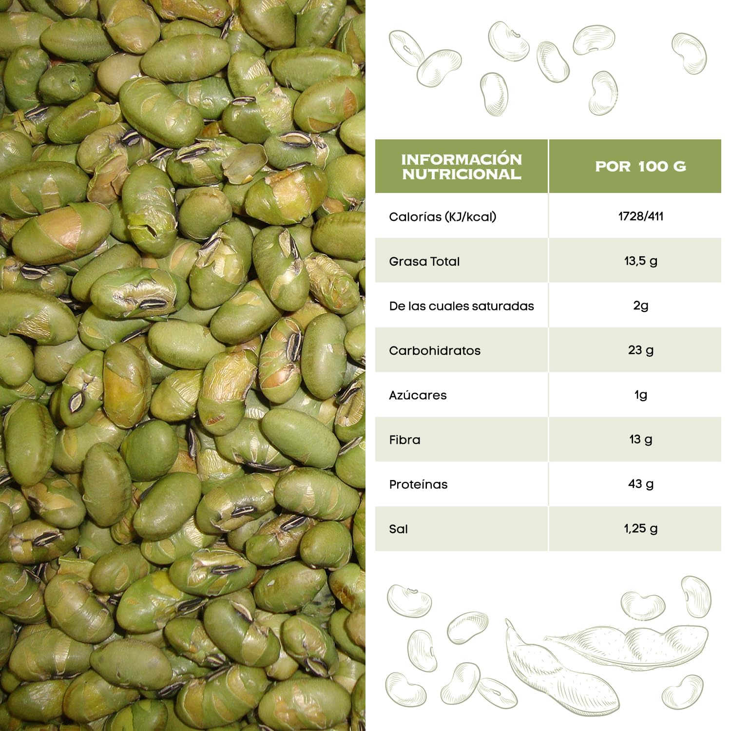 NULTHY - 1Kg Edamame Tostado - Feves Grillées, Salées, Snack Sain et Riche en Protéines, Edamame Croquant, Graine de Soja, Fèves, Idéal pour Collations & Apéritifs, Faible en Calories