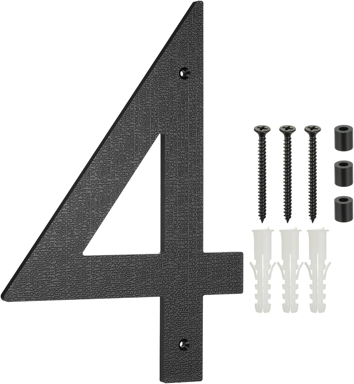 PATIKIL 12 Inch House Numbers for Outside, Number 0 ABS Plastic Texture Floating House Number Modern Mailbox Address Door Numbers with Nail Kit for Outdoor Residential Street, Gold Tone