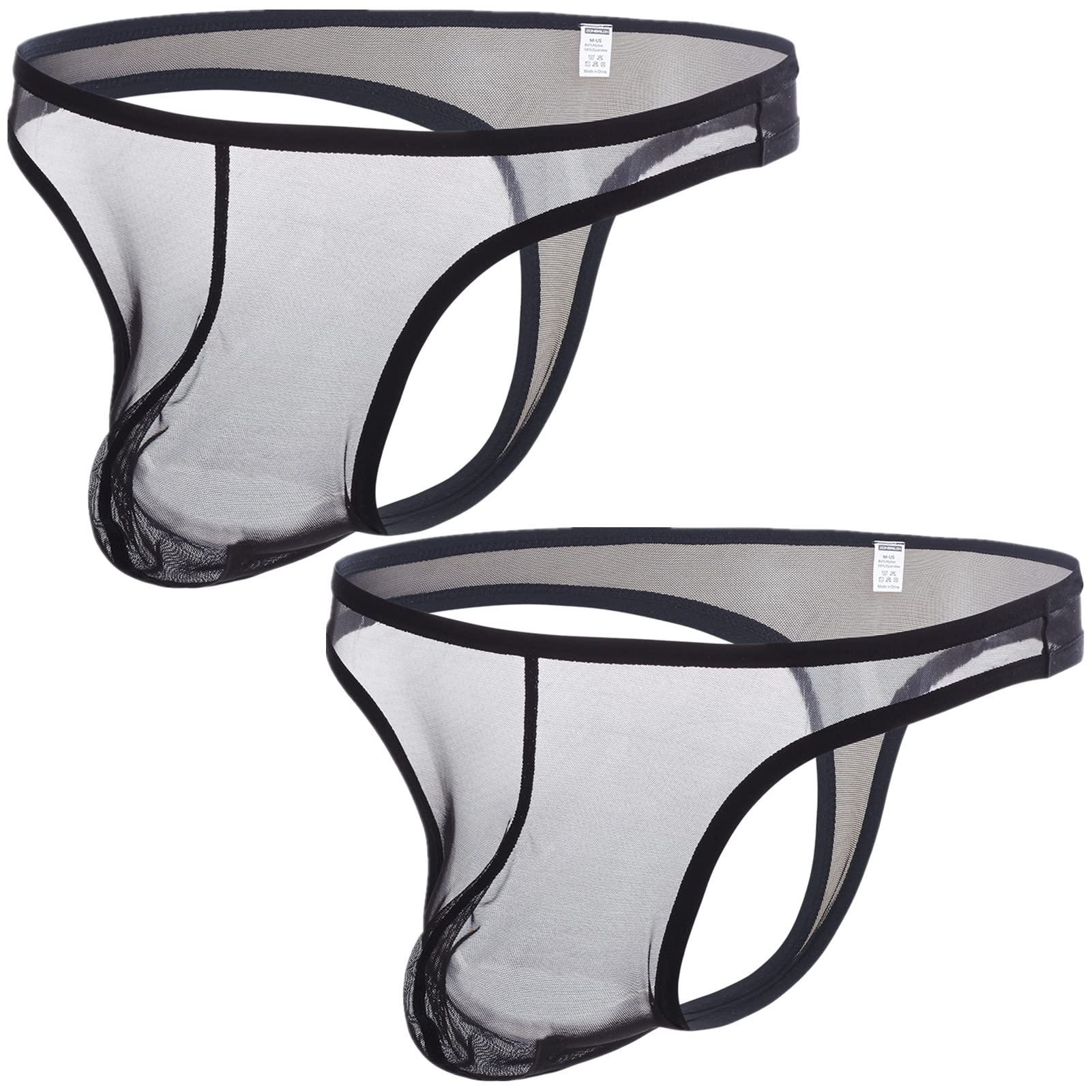 Buy Mens Sheer Thong GString Bulge Enhaning Pouch See Through Mesh