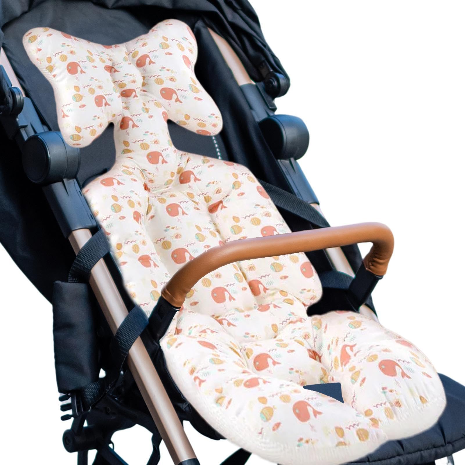 Fodera per seggiolino passeggino | Coprisedile universale per carrozzina | di supporto per il collo del seggiolino auto per bambini piccoli e