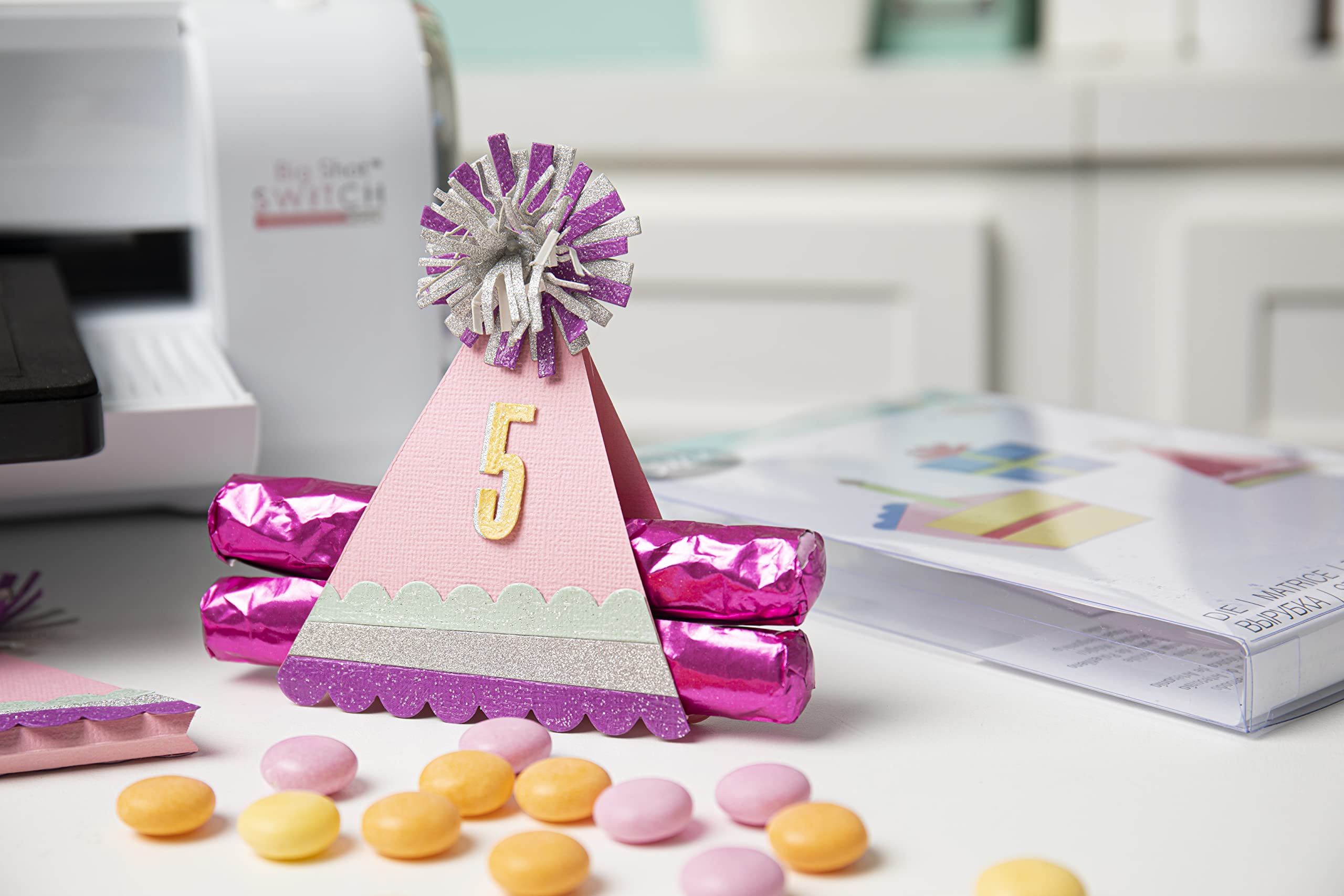 Sizzix Bigz L Stanzschablone Party-Elemente von Jennifer Ogborn | 666029 | Kapitel 4 2022 SRD, Aluminium, Multicolour, One Size