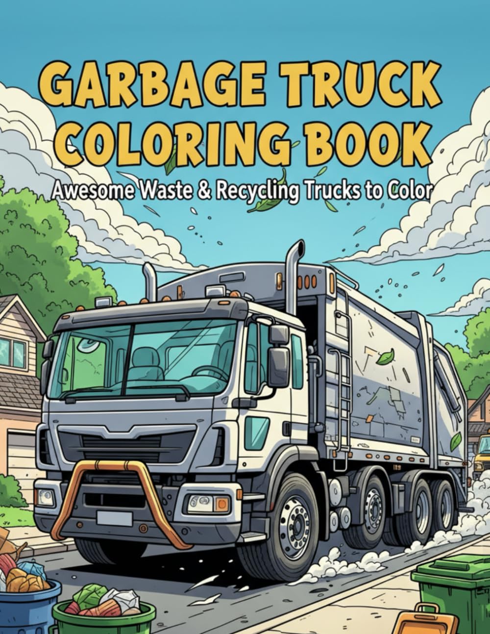 Garbage Truck Coloring Book: Awesome Waste and Recycling Trucks